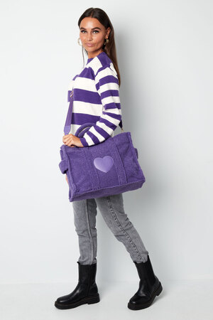 Shopper Teddy con corazón - violeta h5 Imagen3